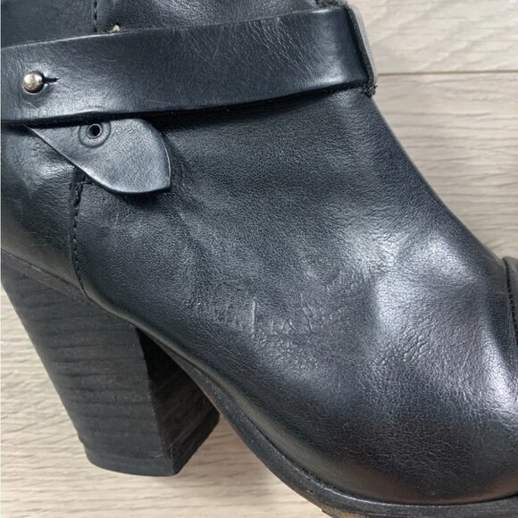 RAG & BONE Harrow Black Leather Ankle Boots - Picture 7 of 13